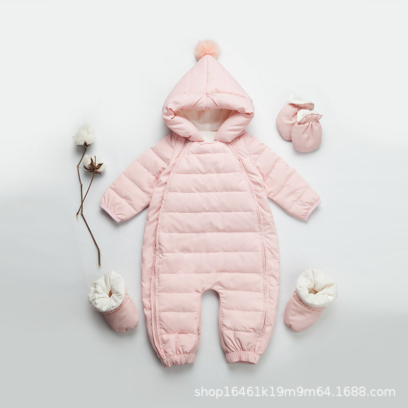 Baby Down jumpsuit for boys and girls baby winter clothes thickened climbing clothes winter 0-1-2 baby holding clothes