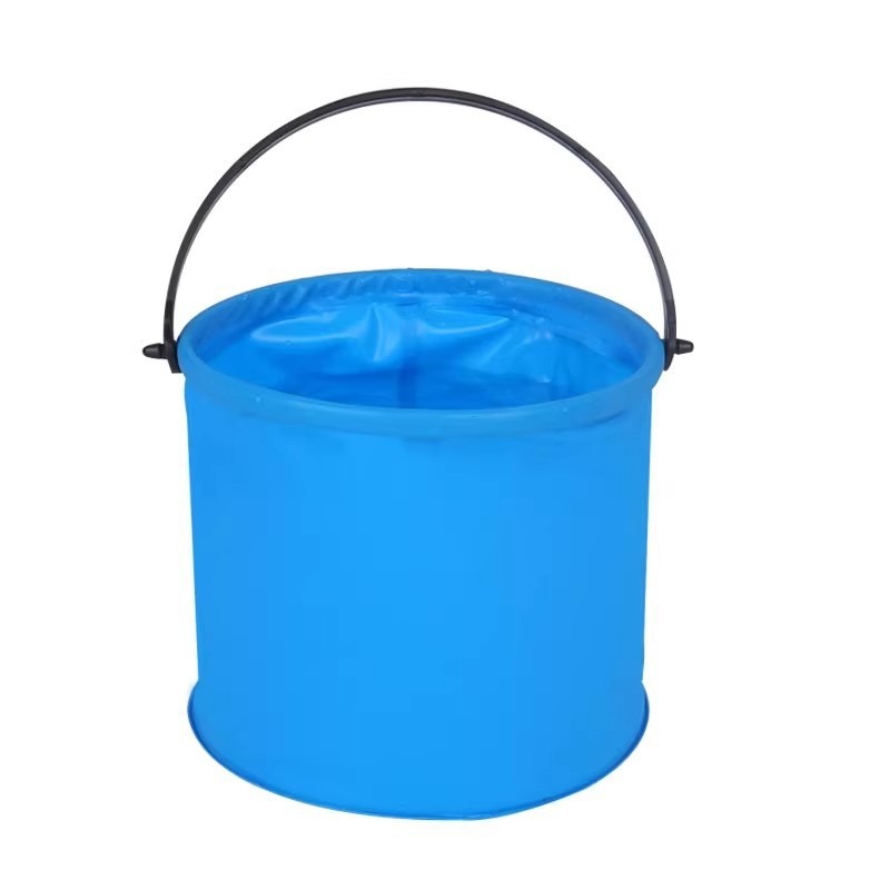 Folding Bucket Kidsren's Satchel Fishing Bucket Satchel Art Pen Washing Bucket Outdoor Beach Fishing Telescopic Fishing Bucket