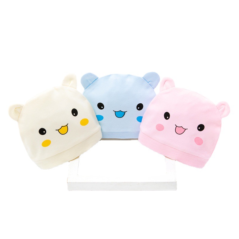 Baby fetal cap thin single-layer newborn hat spring and autumn cotton 0-3 months newborn baby boys and girls halogen door cap