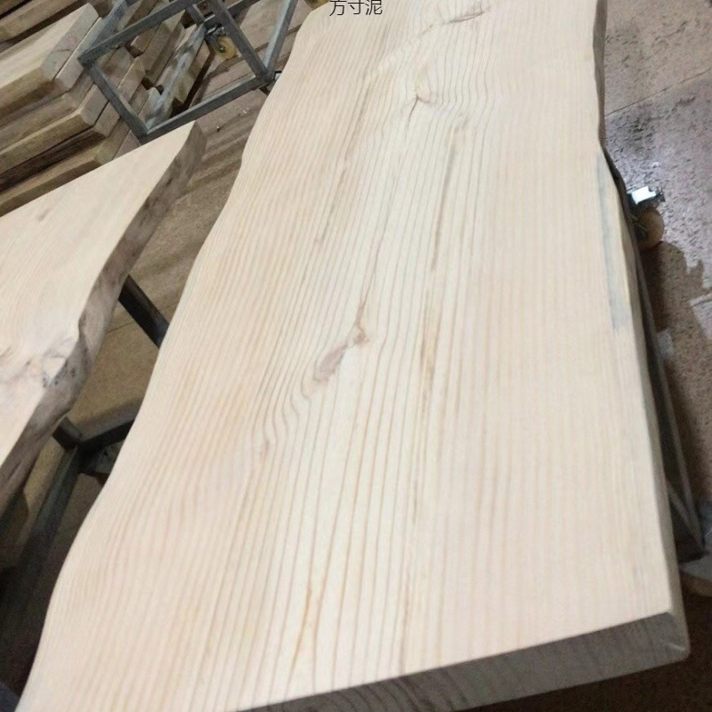 Solid Wood Board, Pine Whole Log, Irregular Natural Edge, Whole Board Bar Table, Large Board Tea Table, Conference Table Panel Wholesale