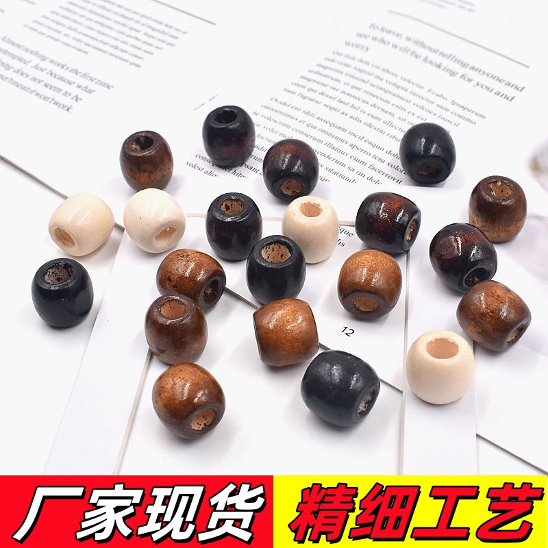 Бусины из кленового дерева, оптовая партия, ручная работа, деревянные бусины с карманом для бусин, круглые бусины, аксессуары, деревянные бусины с большим отверстием