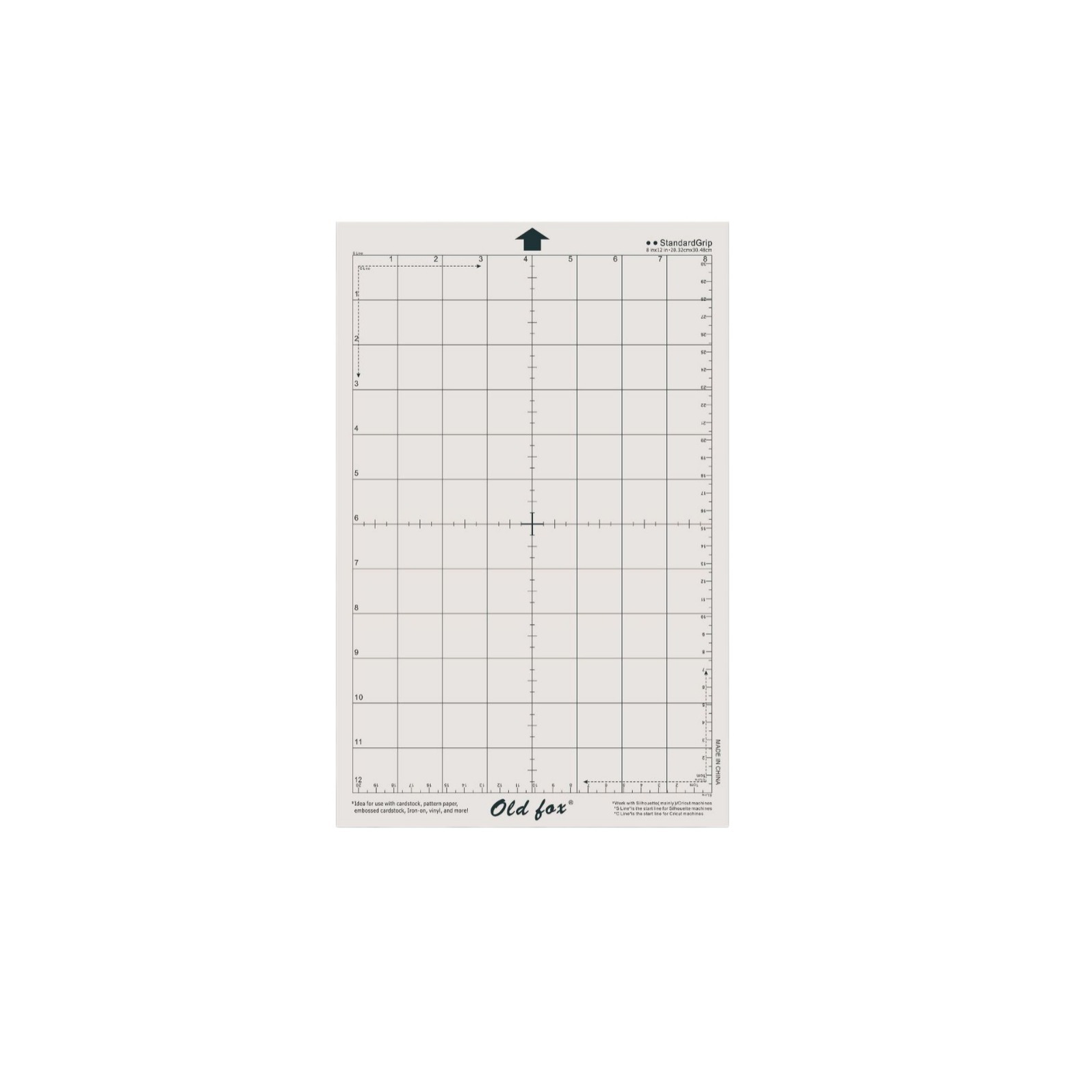 Adhesive Pad 8''x12'' Durable and Beautiful OLD FOX Medium Adhesive Transparent Adhesive Pad Cutting Mat