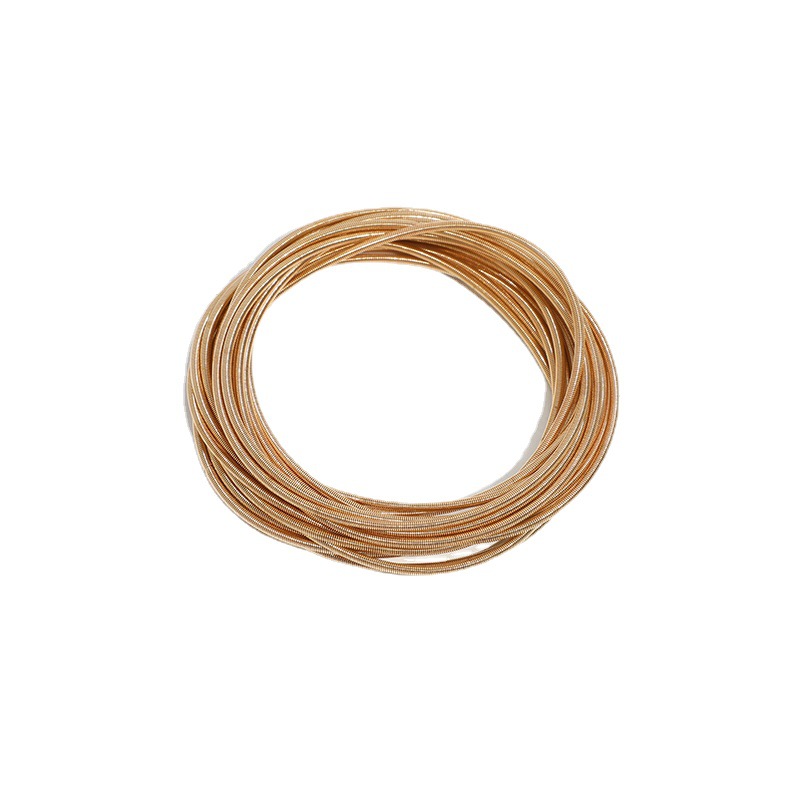 Wire Diameter 1.7mm Spring Gold Wire Bracelet Can Tighten the Screw Head Can Open the Wire Spring Bracelet Bracelet Wholesale