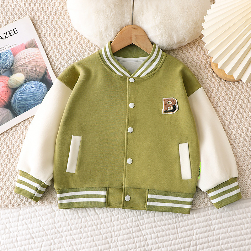 Children's baseball jacket thin spring and autumn 2024 new boys' jacket children's clothing children's fried street cardigan fashion top