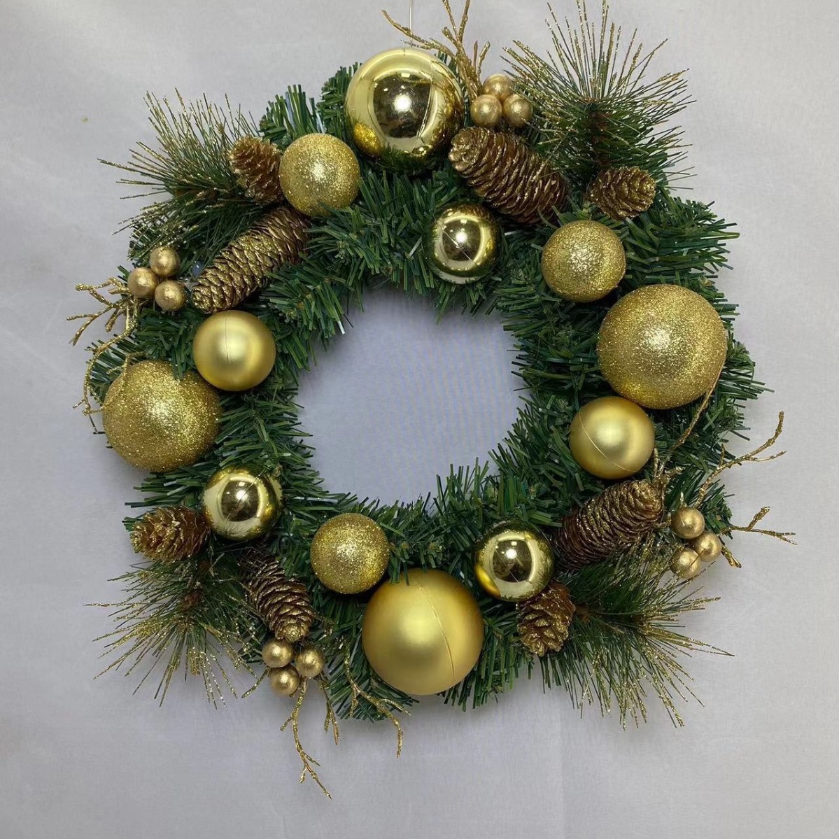 Прямые продажи рождественского венка для входной двери украшение подвешивание зеленый венок горячие продажи