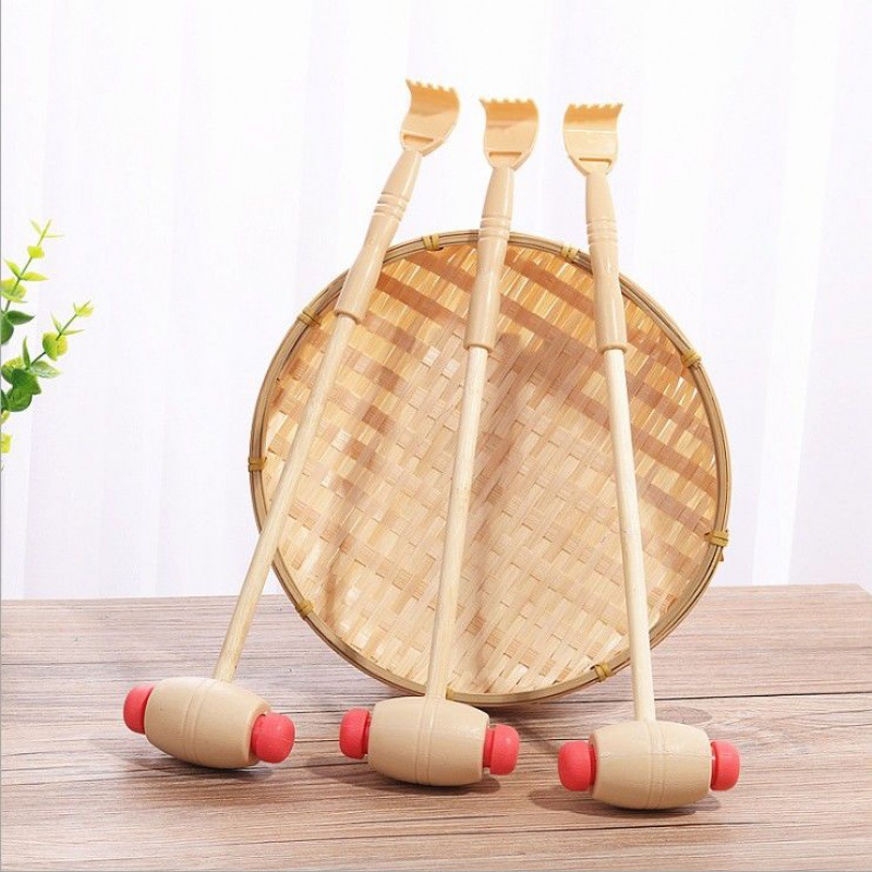 Scratching and knocking back massage hammer wooden handle don't ask people to scratch back hand scratching device beating cervical spine waist massager itching and scratching