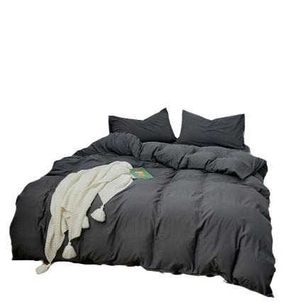 S Simple Pure Color Brushed Four-Piece Set Skin-Friendly Dormitory Three-Piece Set Factory Dormitory Bed Sheetss Student Bedding