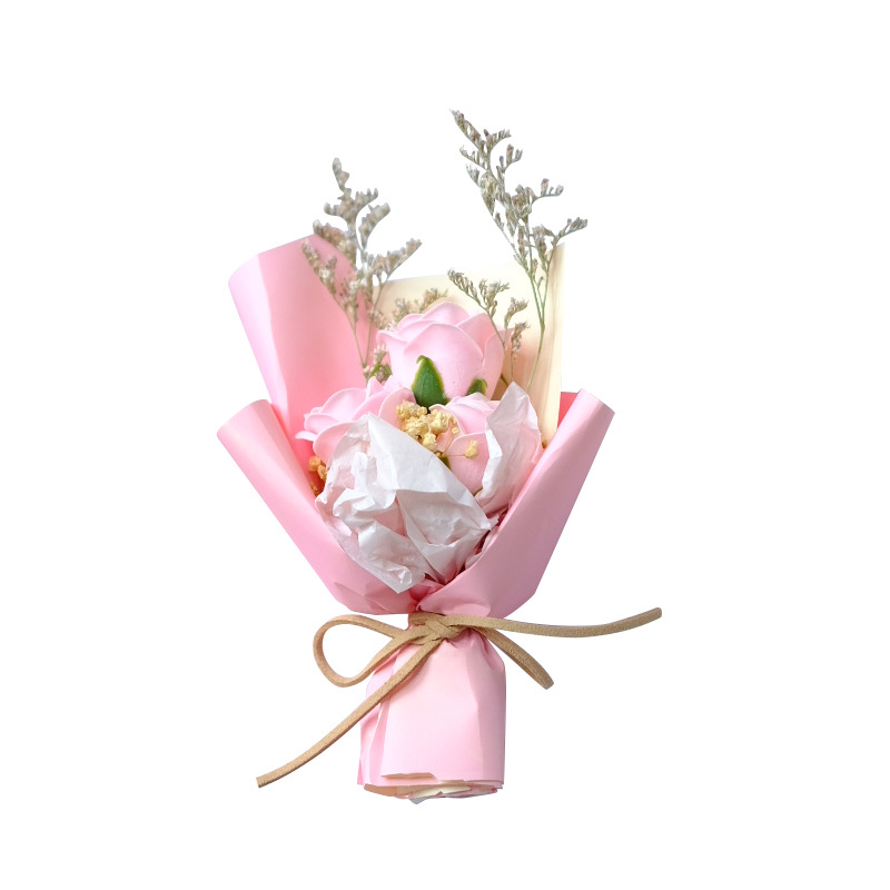 Artificial Flowers, Dried Flowers, Finished Products, Mini Baby's Breath Small Bouquets, Rose Soap Flowers, Everlasting Flowers, Cross-Border Wholesale, Handmade Flowers