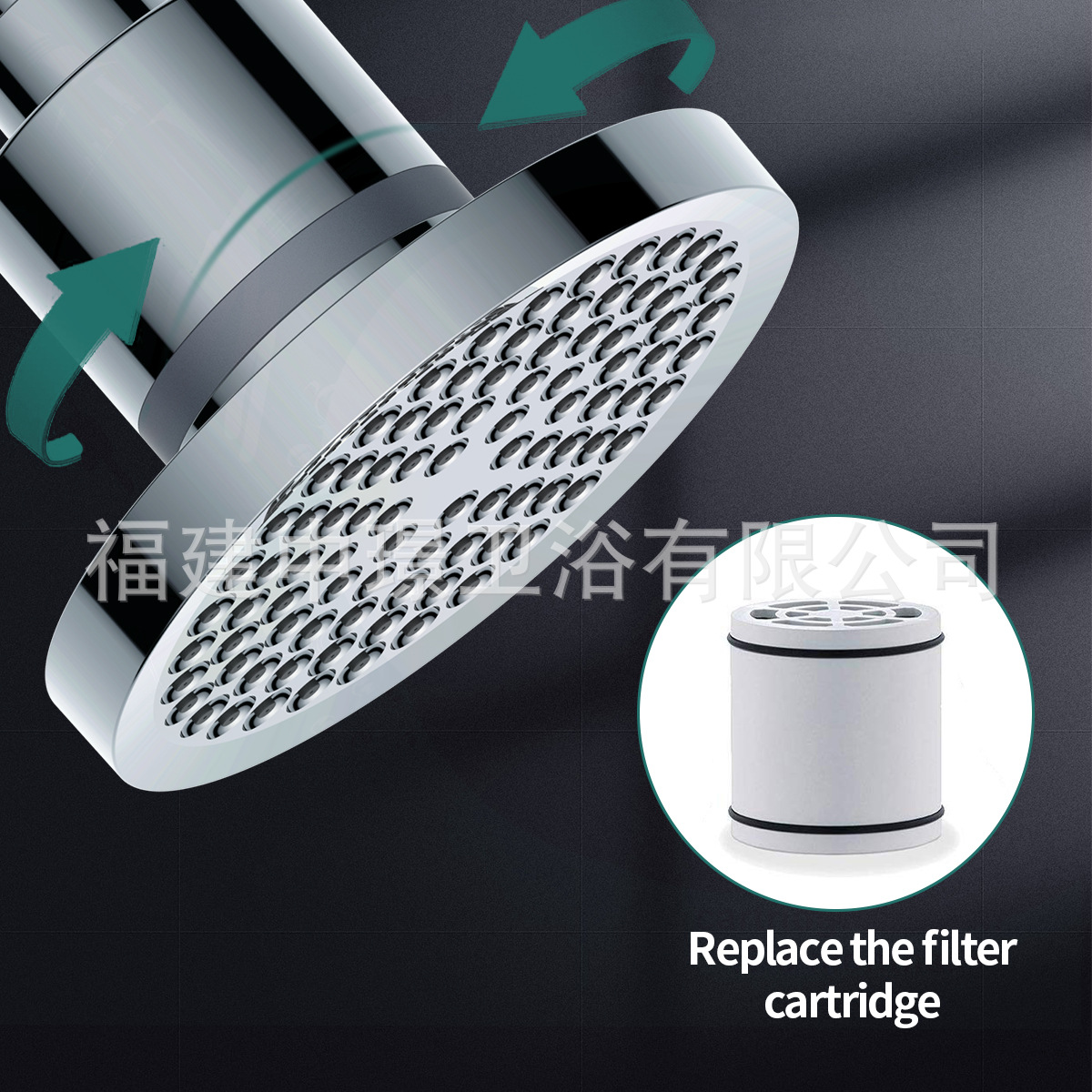 Amazon American Concealed Shower Top Spray 6inch Supercharged Filter Electroplated Nozzle Round Bathroom Shower Head