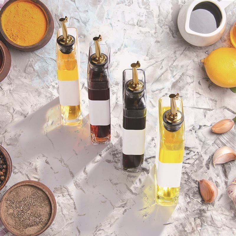 Amazon Exclusive Oil Bottle 11.8oz Large Capacity Kitchen Soy Sauce Vinegar Flavor Empty Bottle with Oil Control and Oil Mouth Bottle