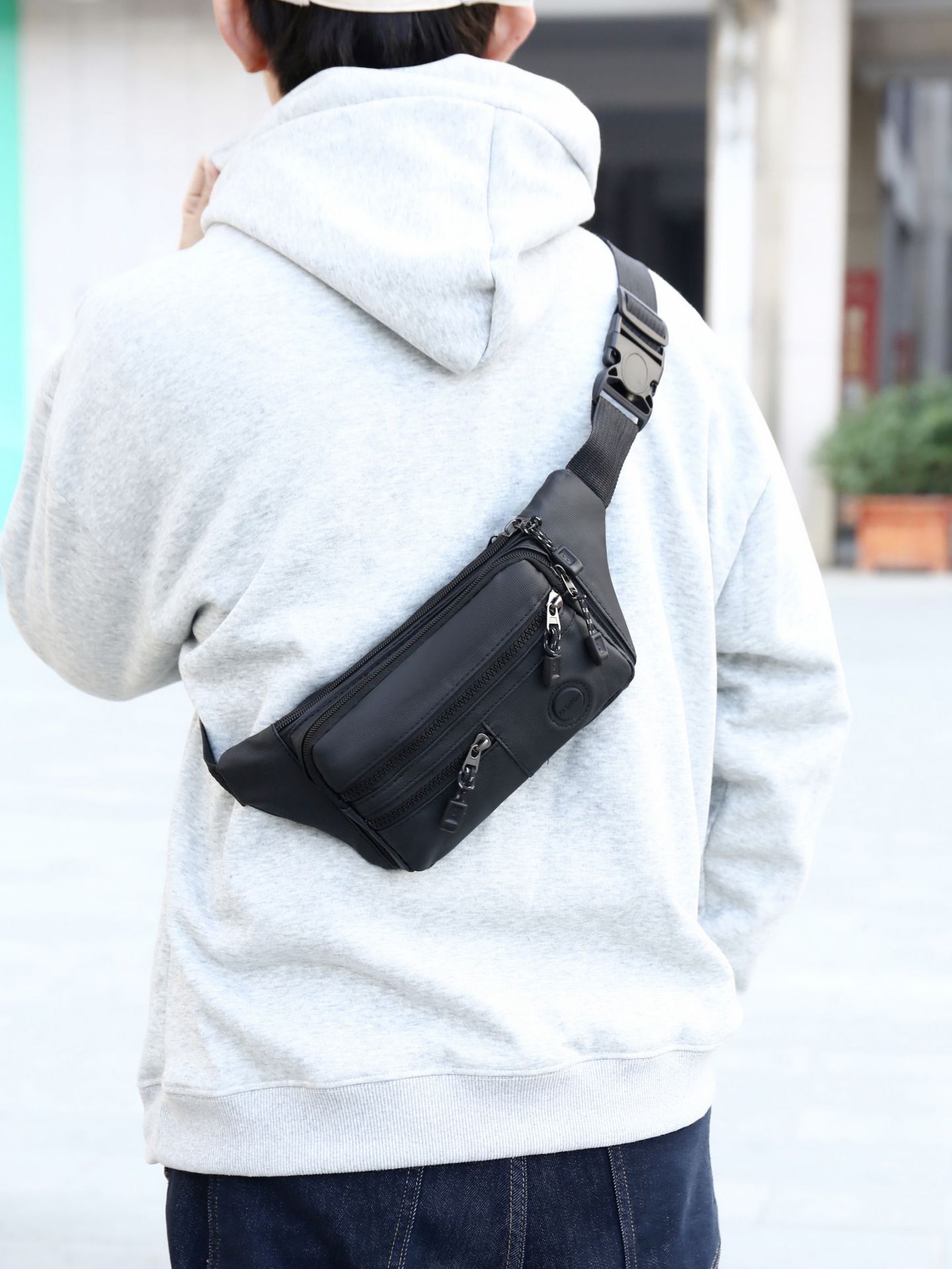 Chest Bag Waterproof Men's Waist Bag Personalized Leisure Outdoor Sports Shoulder Crossbody Fashion Korean Style Trendy Riding Bag