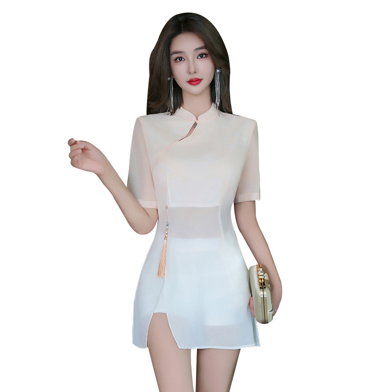 915-3 Skirt Foot Therapy Technician Clothes 2024 New Health Care Hall Ear Payer Work Clothes suit Foot Bath Shop Technician