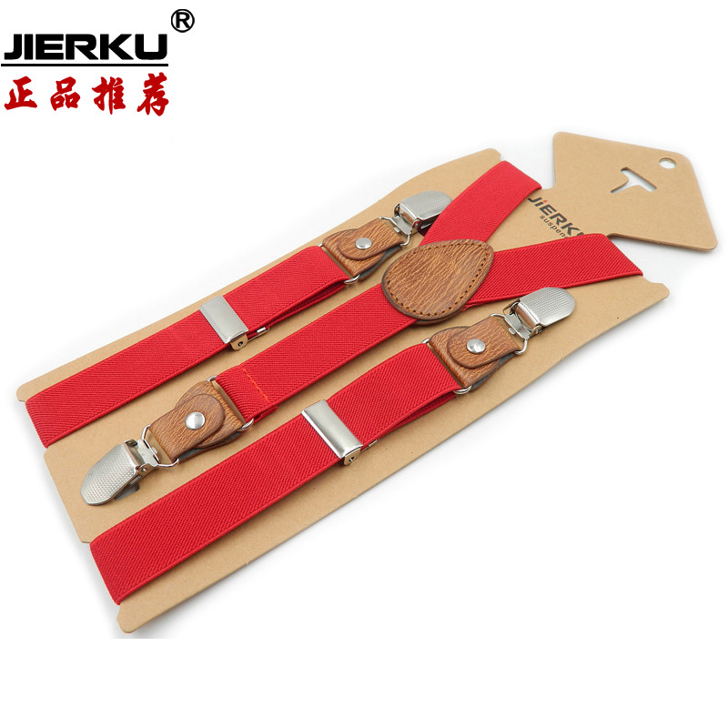 Подтяжки для детей, 3 зажима, высококачественные, коричневый кожаный стиль