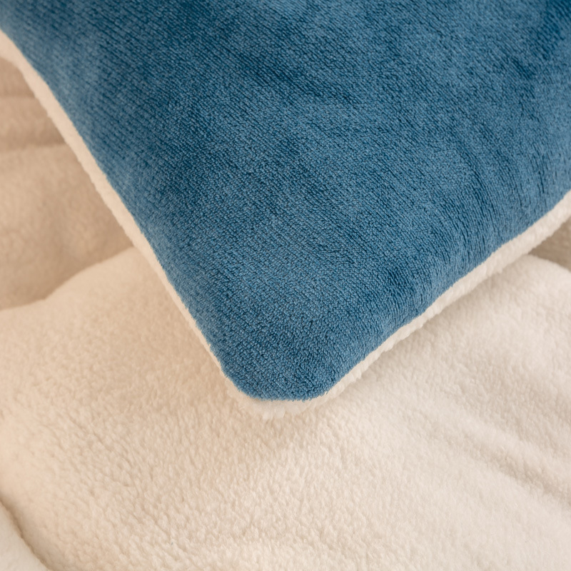 Cross-border double-sided milk velvet quilt lamb velvet warm padded winter quilt spring and autumn padded quilt core factory straight hair
