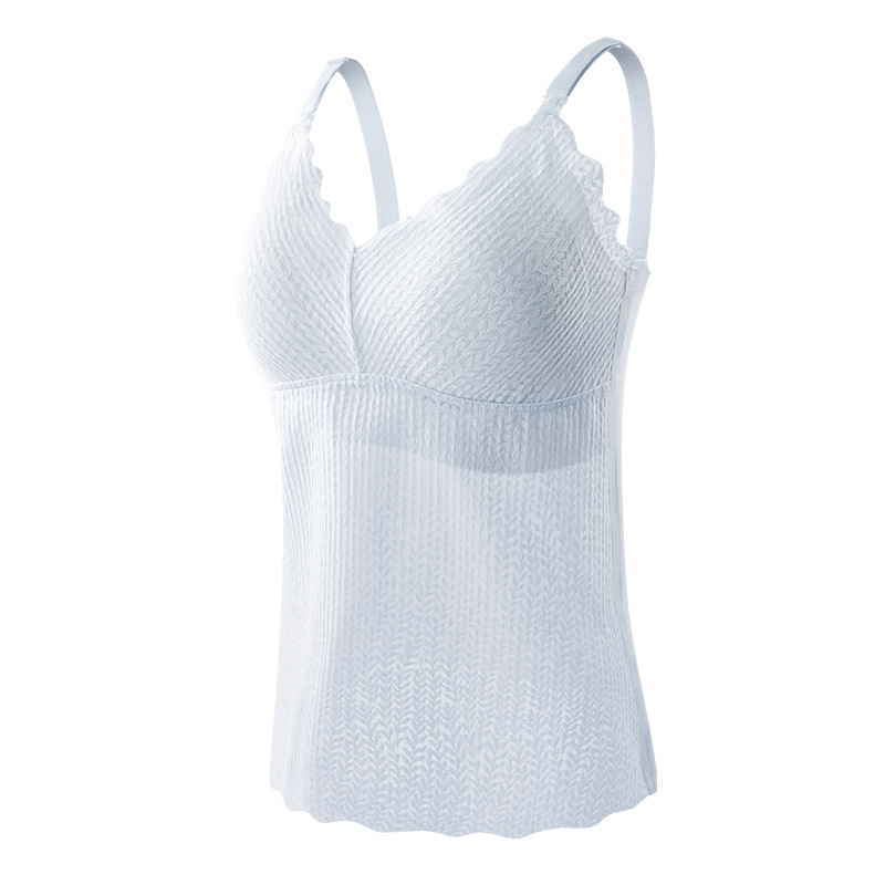 Lace Wheat Ear Breastfeeding Sling Lightweight Breathable Pregnant Women's Nursing Top Comfortable Elastic Pregnant Mother's Home Clothes T-shirt