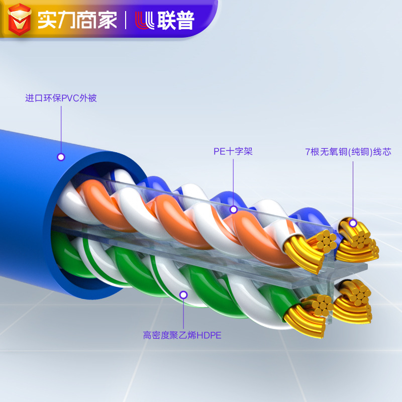 Category 6 unshielded network cable CAT6 Gigabit finished network jumper RJ45 indoor computer broadband network cable