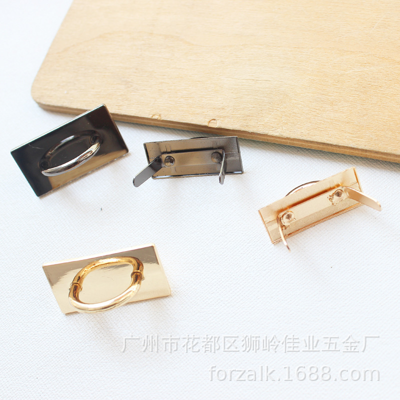 Square arch bridge luggage hardware accessories bag fixed lock arch iron lock base pin hanging ear manufacturers in stock