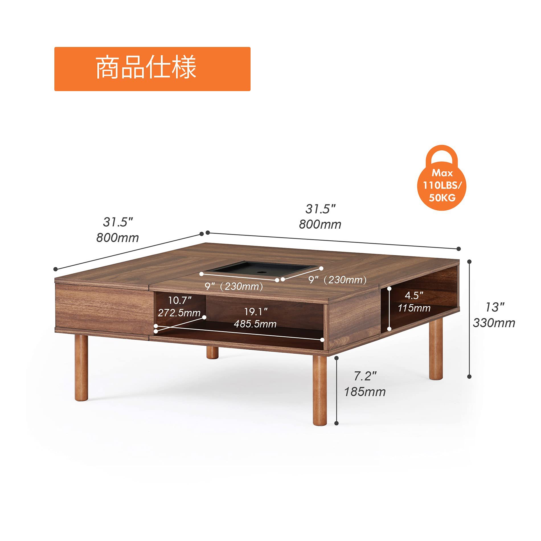 New Solid Wood Coffee Table Customized Living Room New Modern Simple Coffee Table Combination Hidden Storage Space Table