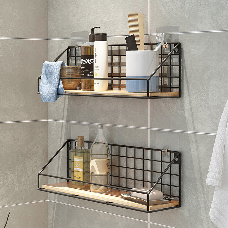 Punch-free Bathroom Storage Rack Bathroom Wall Storage Toilet Wall Wall Wall Hanging Shelf for Shower Room Hanging Rack
