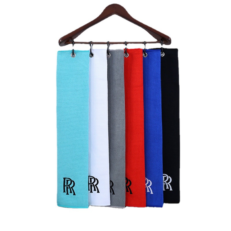 Microfiber waffle [golf towel] embroidered logo color multi-specification factory direct supply
