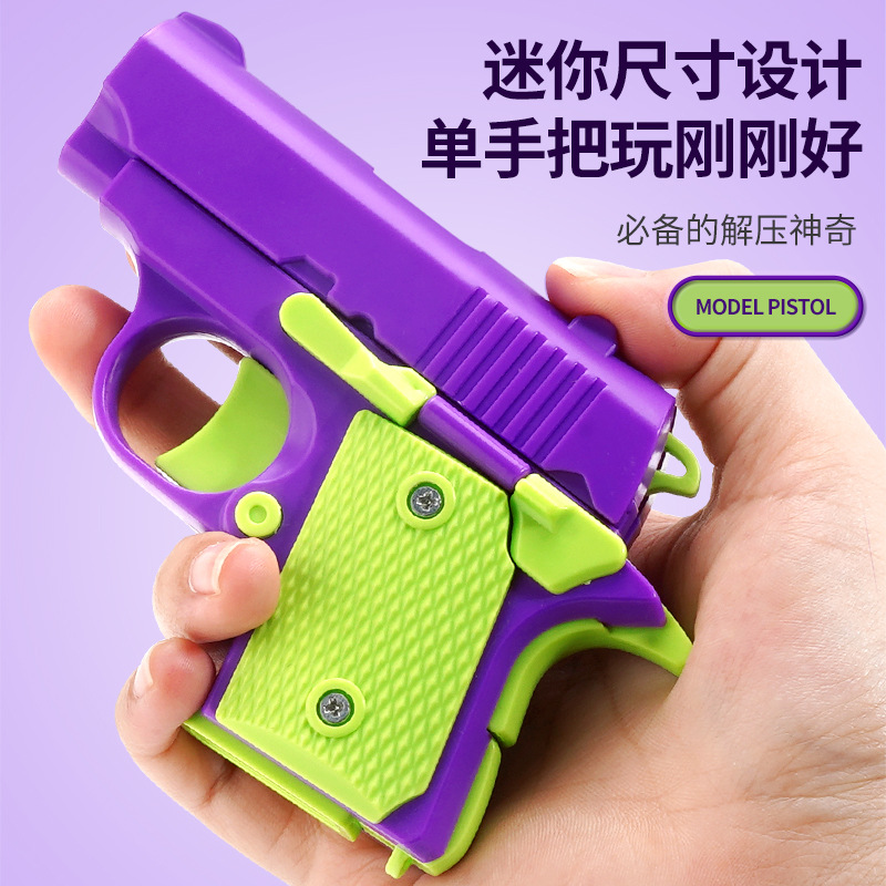 Gravity Cub 1911 Pistol Blow Back Carrot Pistol Mini Carrot Knife D Print Decompression Toy