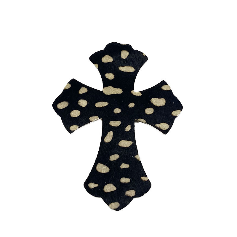 Cross leather horse hair cross leather real hair color spot