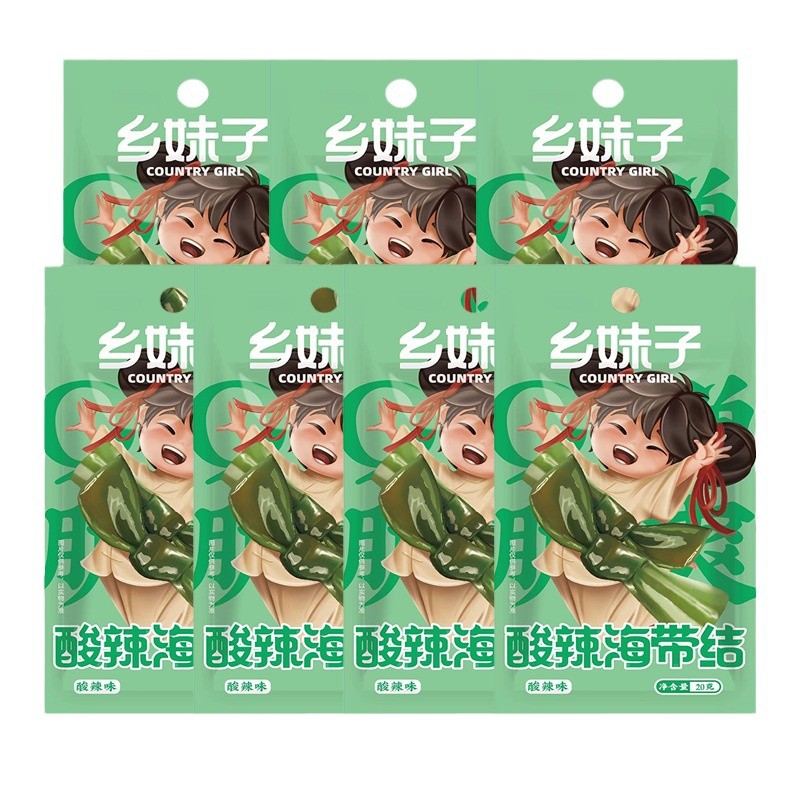 My sister's sour and spicy kelp knot 20g instant kelp crisp food snack snack snack afternoon tea snack