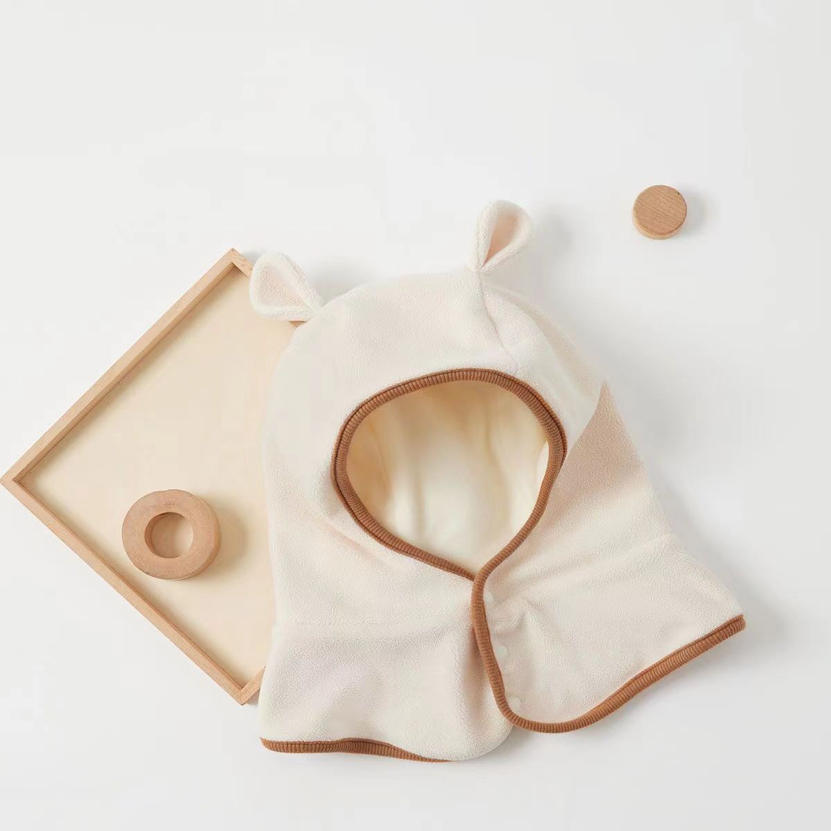 Infant Baby Hat Autumn and Winter Baby Hat Cute Warm Hooded Scarf Integrated Boys and Girls Hat Autumn and Winter