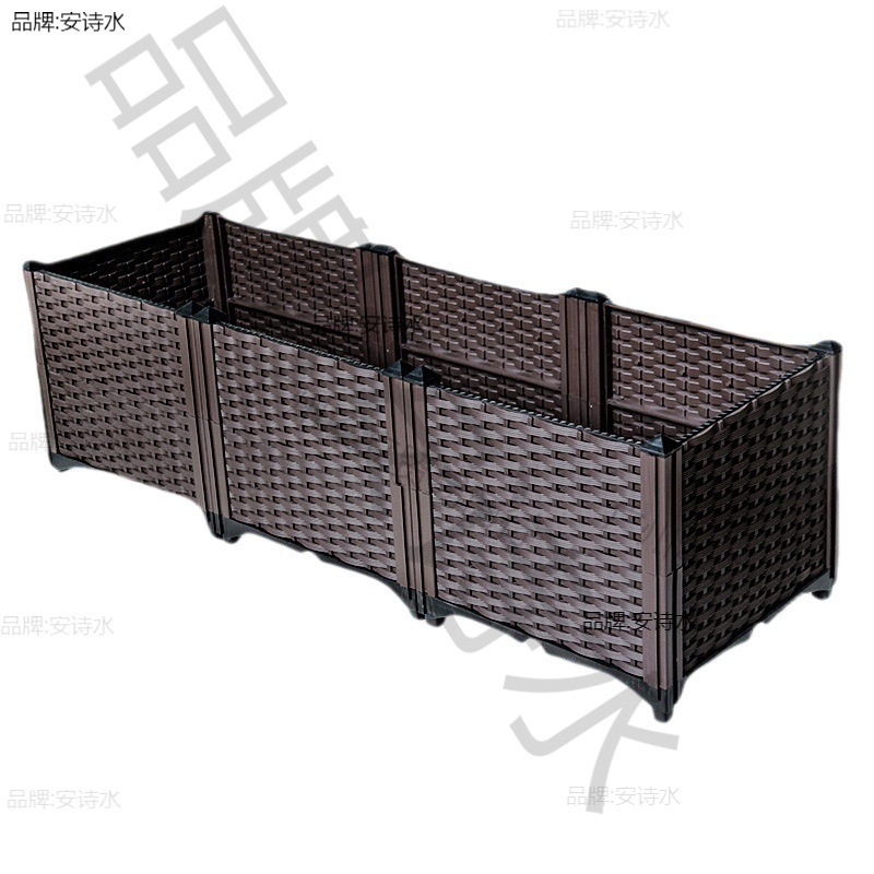 Suitable for Vegetable Flower Boxes, Outdoor Courtyard Plastic Flower Pots, Special Planting Boxes for Growing Vegetables, Balcony Vegetable Pots, Rectangular Special