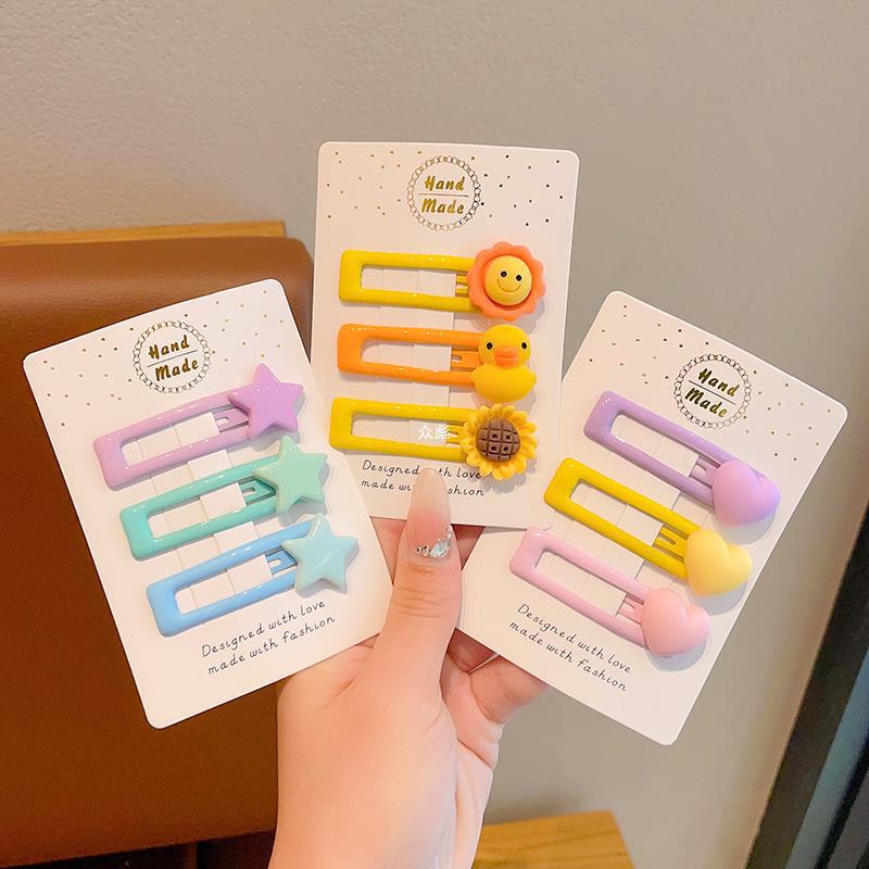 Cute Baby Hair Clip for Girls Dopamine Colorful Bb Clip 2024 Girls Bangs Clip Broken Hair