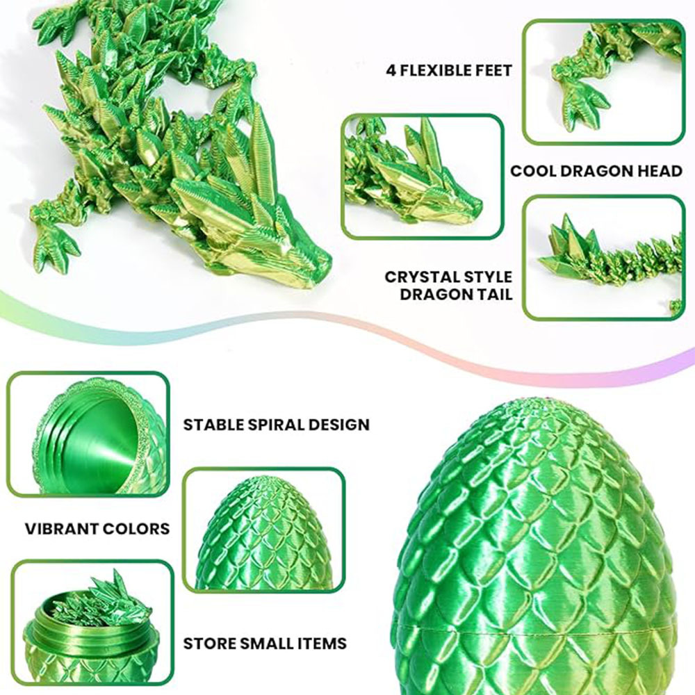 3D Printed Dragon Egg Ornaments, Creative Trendy Toys, Cross-Border Popular Crafts, Kidsren's Toys, 3D Printed Dragon Egg Set