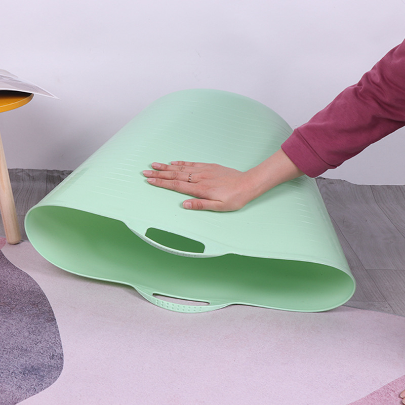 Children's bath bucket large plastic thickened portable baby bath bucket dirty clothes storage bucket baby bath bucket