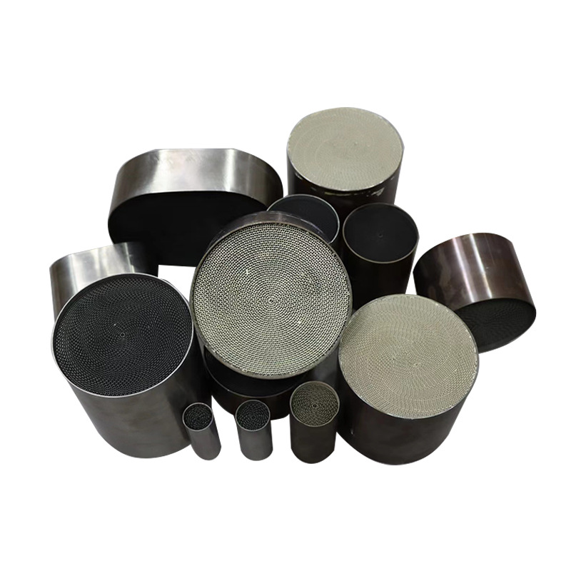 Three-way catalytic converter metal carrier high flow head section competitive modification filter element modification motorcycle head section ternary