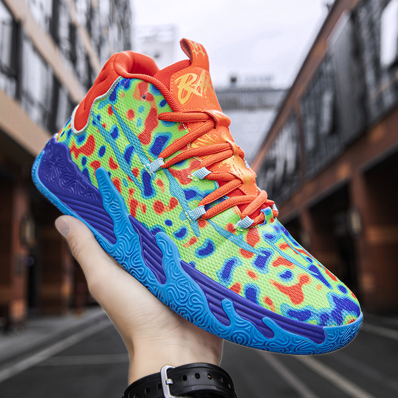 Men's and women's high-top basketball men's shoes winter 2024 new cement star junior high school students combat sports shoes