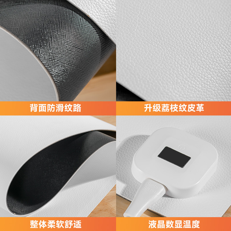 Heated Mouse Pad Office Desktop Extra Large Electric Heating Plug-In Model Student Homework Hand Warmer Desk Pad with Intelligent Temperature Control