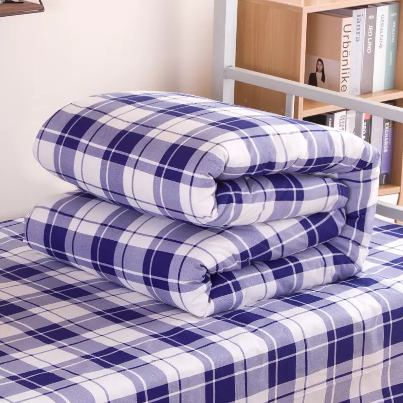 Labor Cotton Quilt Student Dormitory Thickened Warm-keeping Project Migrant Workers Wholesale Cotton Bedding Mats by Manufacturers