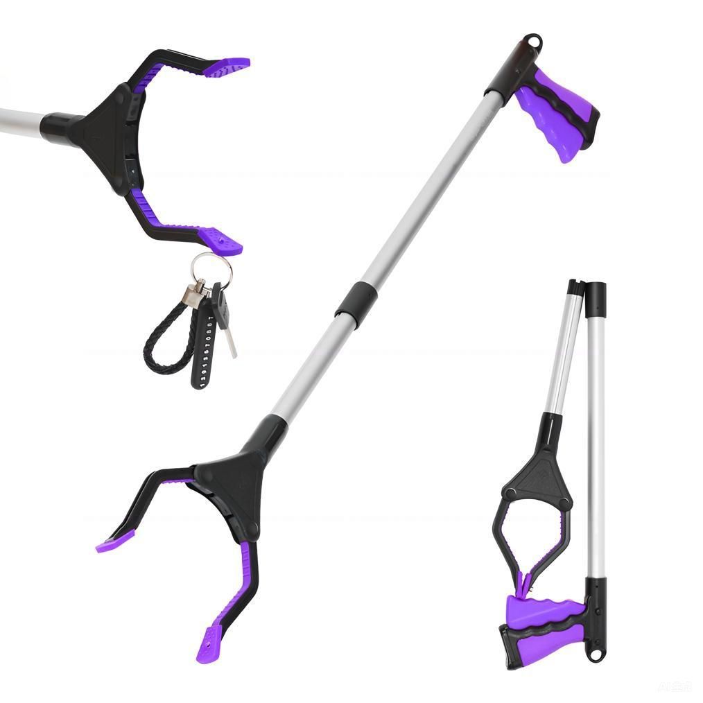 Folding Picker with Magnet/Garbage Clip/Pickup Clip