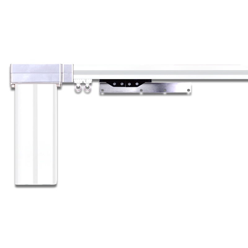Electric Stage Curtain Motor, Aluminum Alloy Single-Slot Track-Folding Curtain Machine, Adjustable Emergency Stop Integrated Control