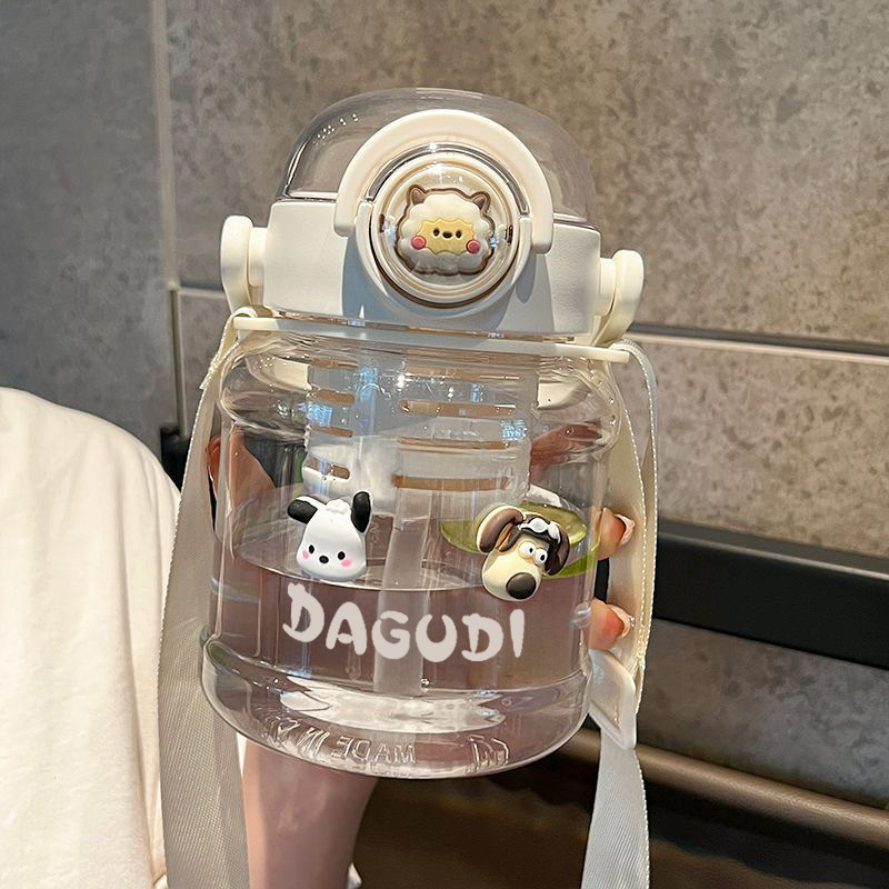 Водяной стакан для женщин, большой объем, с соломинкой, портативный