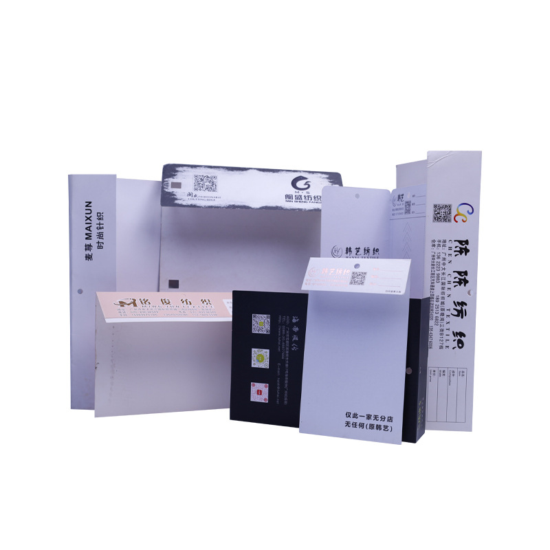 Hot Selling Customized Folding Cloth Card Textile Color Card Book Folding Page Fabric Color Card Sample Book Cloth Sample Book Printing