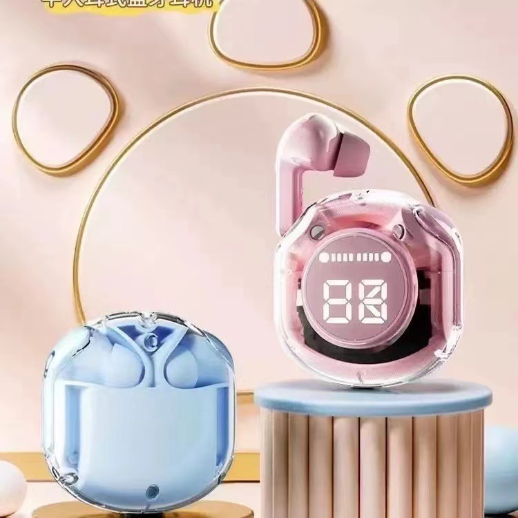 New people enjoy transparent digital display Bluetooth headset in-ear digital display long endurance transparent 2 2 generation noise reduction universal