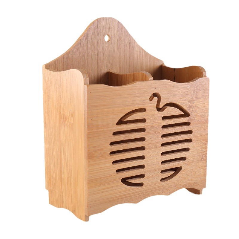 Export chopsticks basket kitchen tableware restaurant chopsticks tube chopsticks spoon storage box bamboo household draining chopsticks cage wholesale