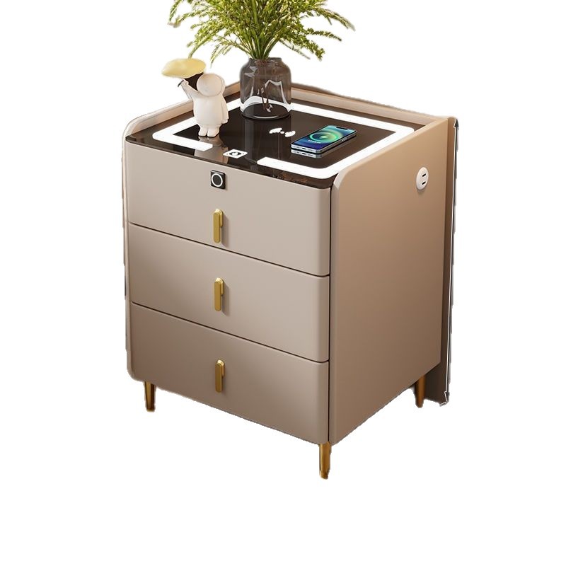 Modern Simple Popular Smart Bedside Table for Home Use 40*40*60cm Wide Small Bedside Storage Cabinet