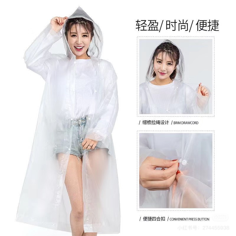 Wholesale eva non-disposable raincoat adult thickened outdoor travel portable full-body rainstorm proof one-body raincoat