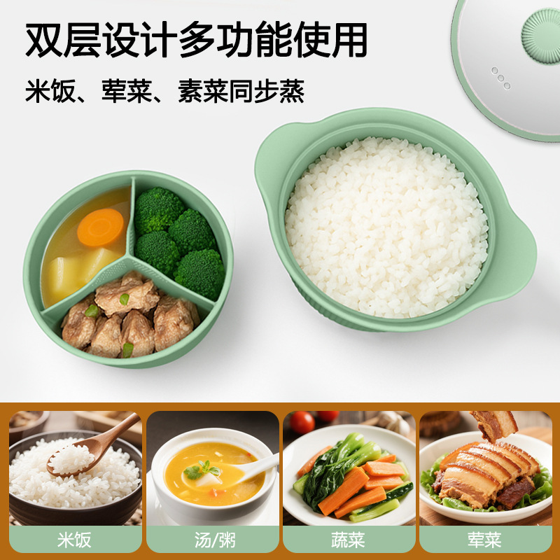 Food Grade Silicone Steamer Soup Pot Household Large small size Microwave Air Frying Pot Pad with Lid Creative Fat Reduction Steamed Rice