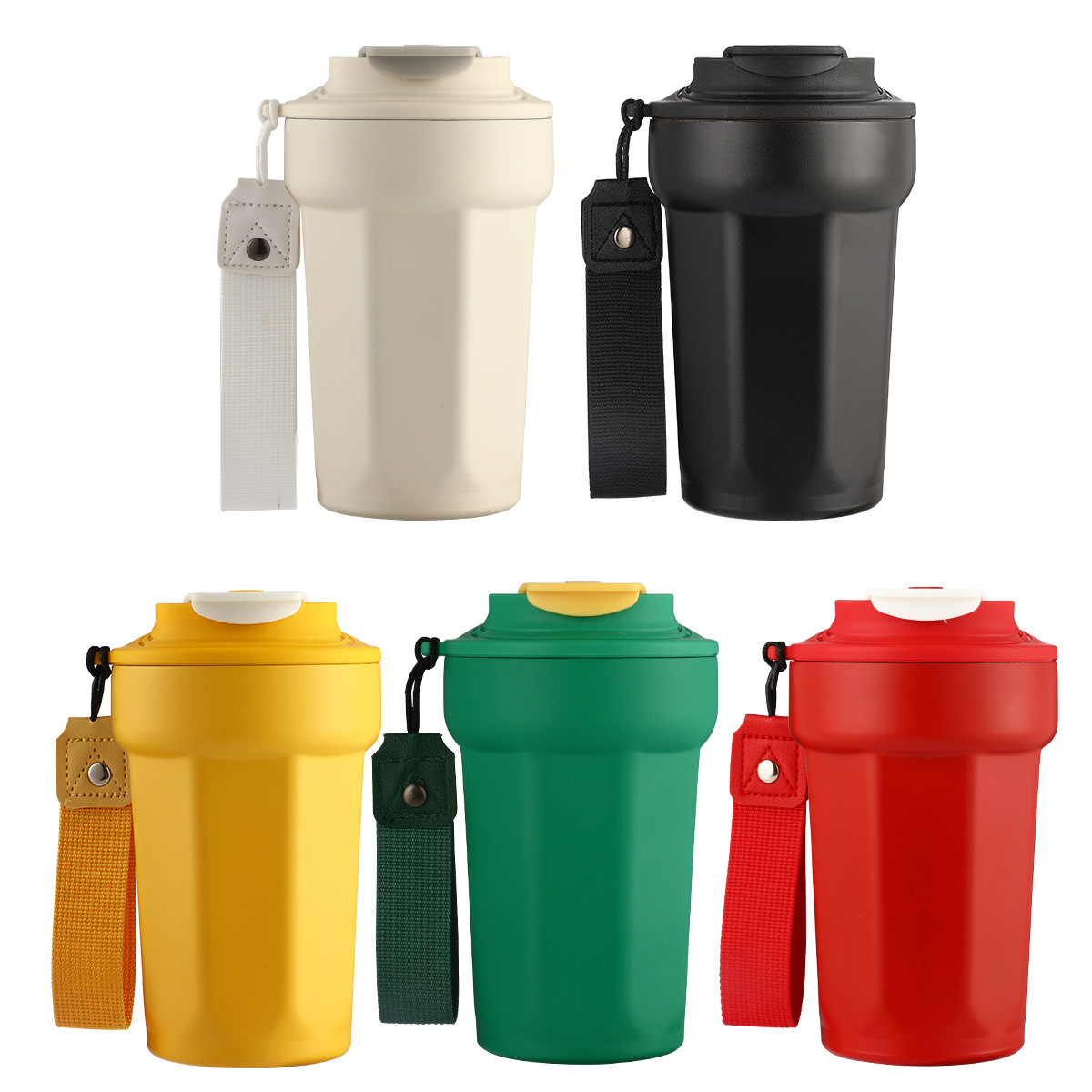 Coffee Cup Logo Portable Easy-to-Hand Insulation Cold Cup Men's and Women's Water Cup Advertising Gift Engraving Cup Customized