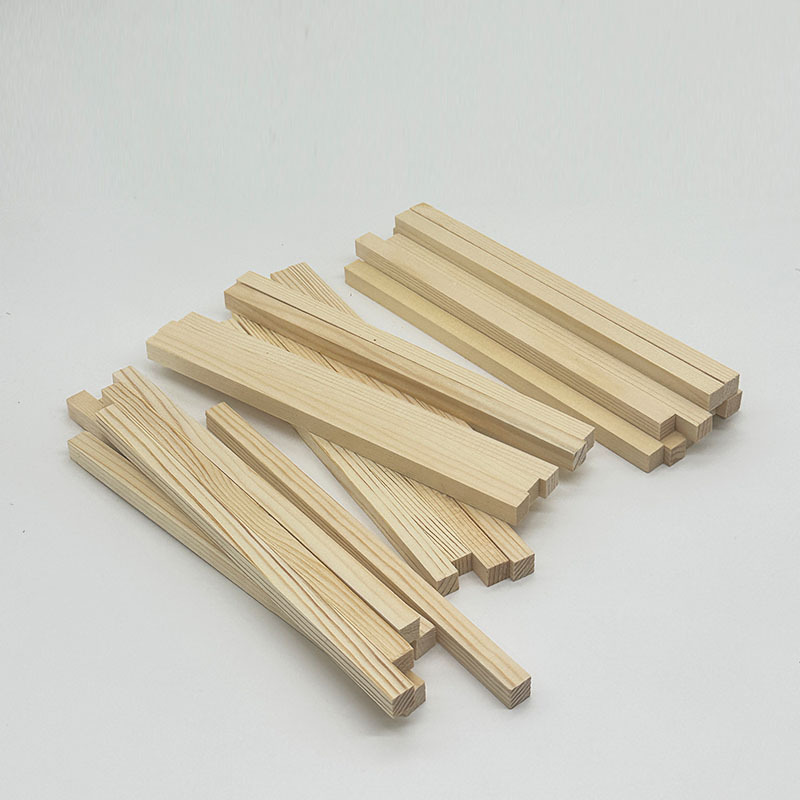 Creative and Simple Wooden Strips, Square Unpolished Wooden Sticks, Hardwood Dowels for Crafts, Exclusively for Cross-Border Supply of Raw Wood
