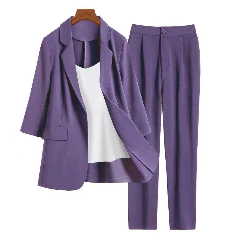 летний новый маленький пиджак для женщин, корейский свободный повседневный универсальный стиль [0409]