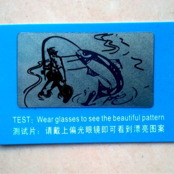 Polarized Test Card Polarized Test Piece Wholesale Fishing Pattern Sunglasses Test Glasses Screwdriver
