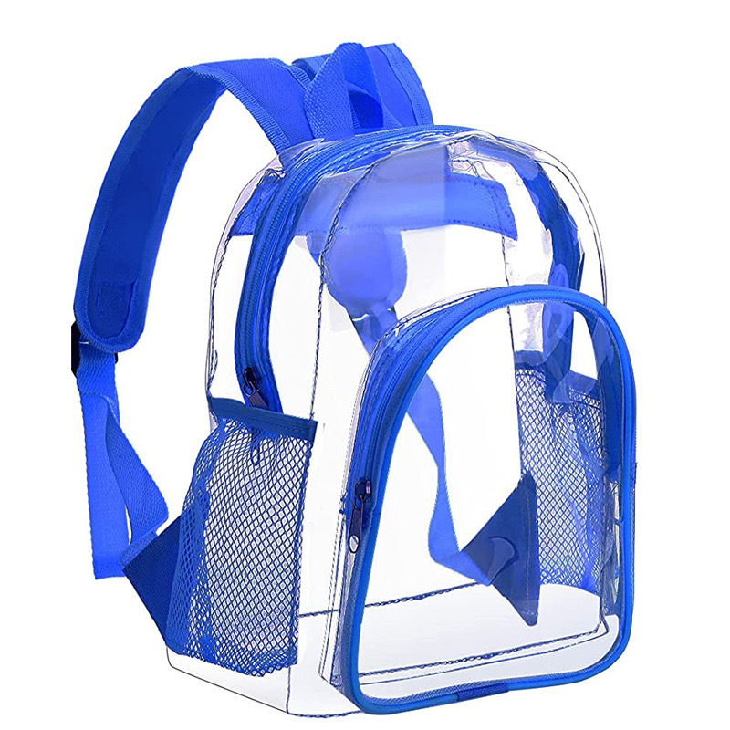 Spot transparent pvc backpack transparent student backpack color can be added logo